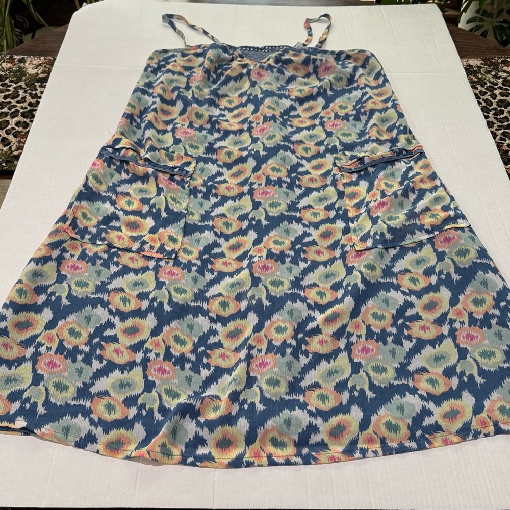 I 💙 Ronson Floral Patterned Sleeveless Dress Sz S Romanric Party Casual